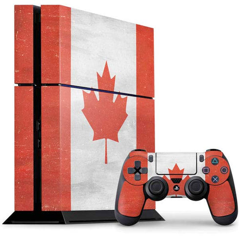 Canada Flag Distressed PlayStation PS4 Skins